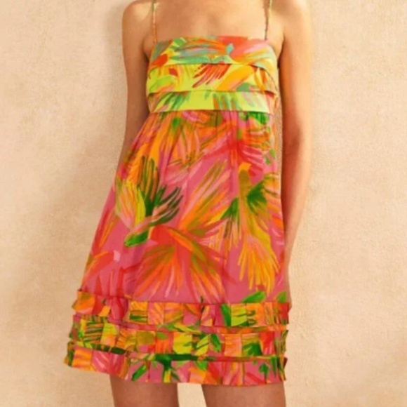 FARM Rio Painted Birds Mini Dress (Small) - Picture 2 of 7